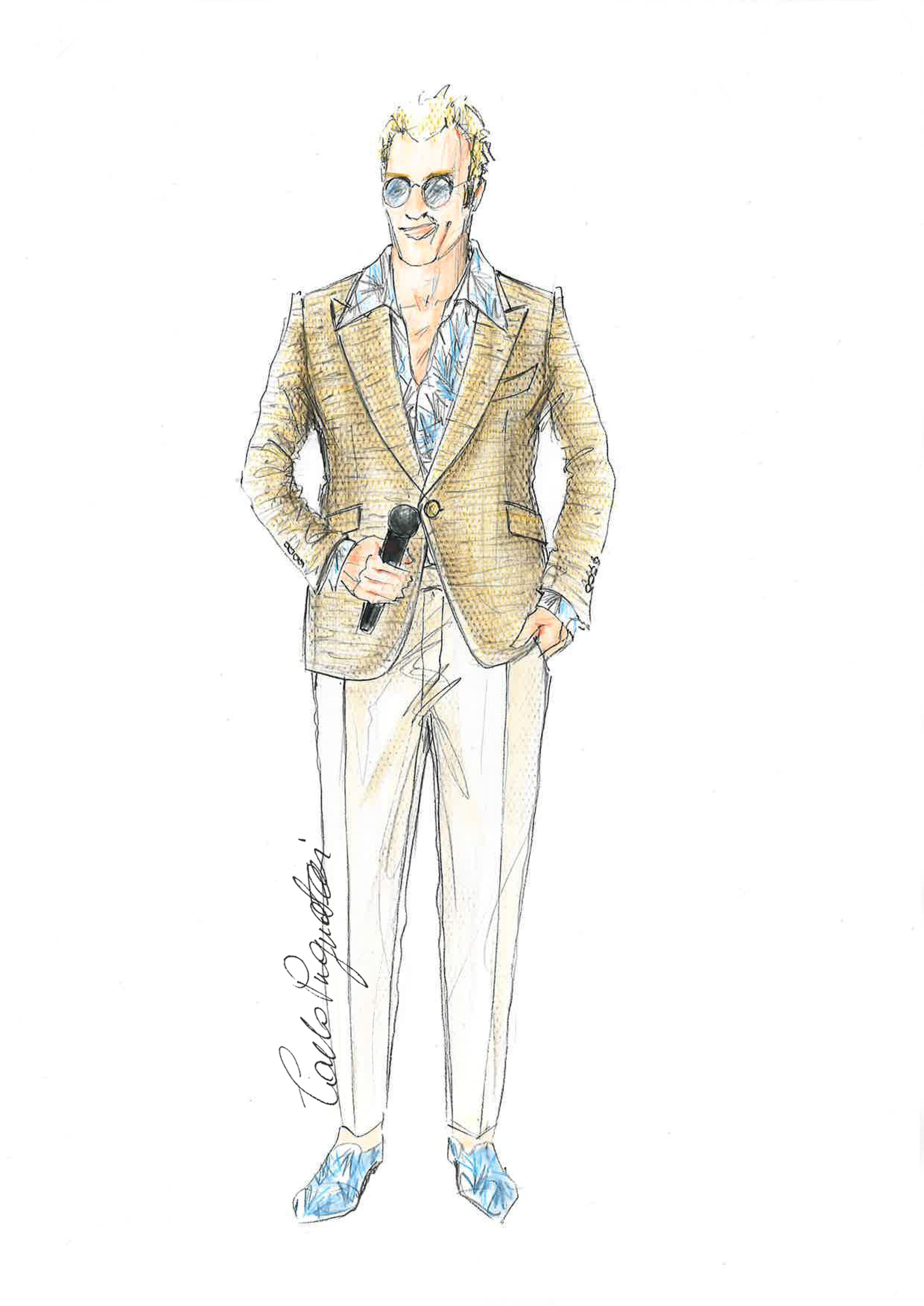 Il look di Raphael Gualazzi a Sanremo 2020 firmato Carlo Pignatelli